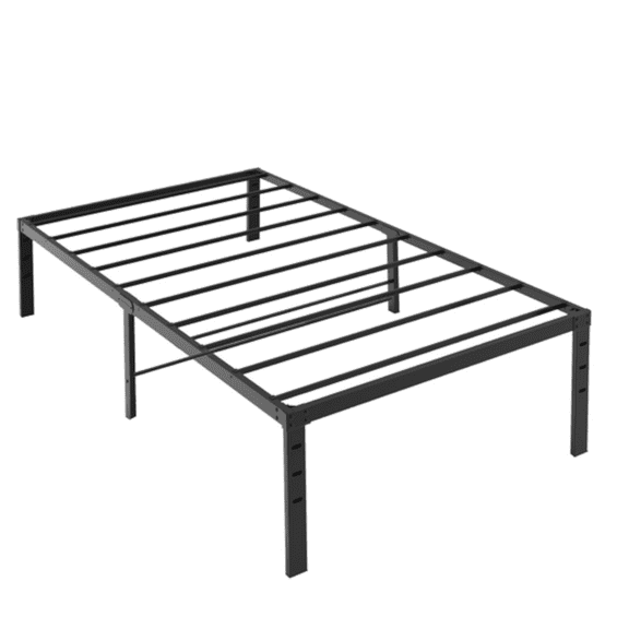 Alvantor Twin Size Simple Basic Platform Metal Bed Frame - 18 Inch Bed Height,Black