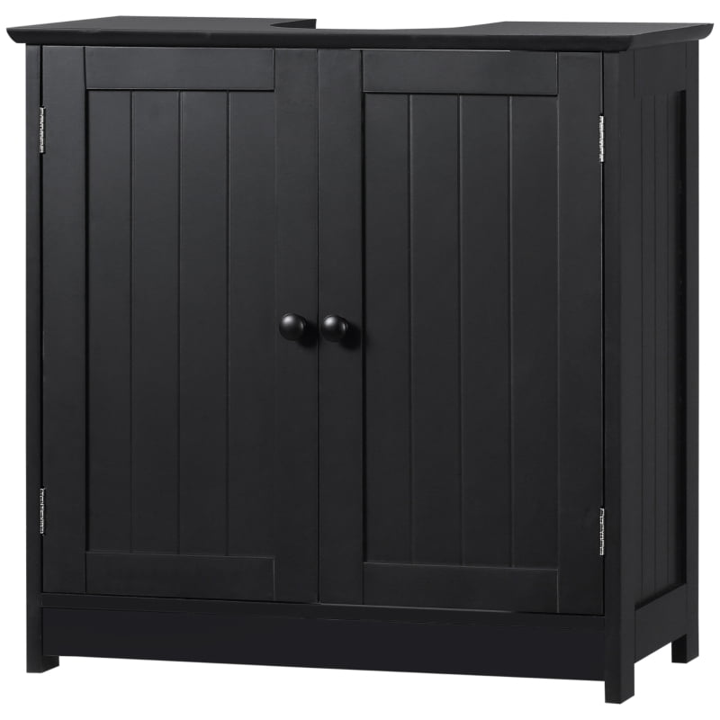 Alvantor Under Sink Bathroom Storage Cabinet with 2 Doors & Adjustable Shelf 23.5" W x 11.75" D x 23.5" H Black