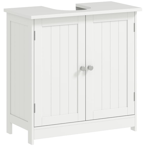 Alvantor Under Sink Bathroom Storage Cabinet with 2 Doors & Adjustable Shelf 23.5"x11.8"x23.5" White