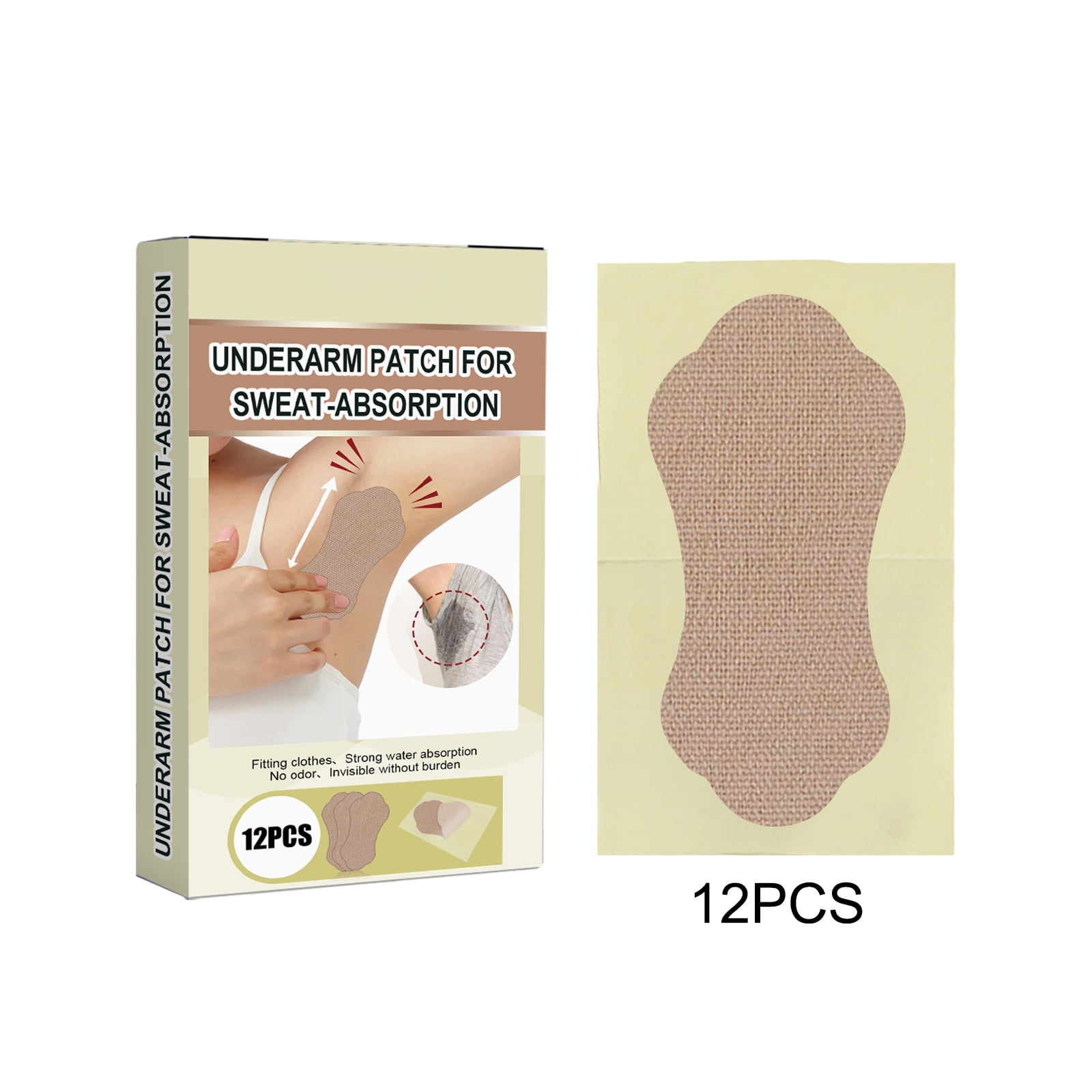 Alvantor Underarm Sweat Pads for Men and Women, Comfortable, Non Visible and Extra Adhesive, Anti-Perspirant Patch Protection, 12pcs