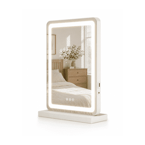 Alvantor Vanity Mirror with Lights, LED Makeup Mirror, Lighted Makeup Mirror with Dimmable 3 Modes, Touch Screen Control, USB Charging Port, Tabletop, 13"x17"/19"x22"/22"x32"