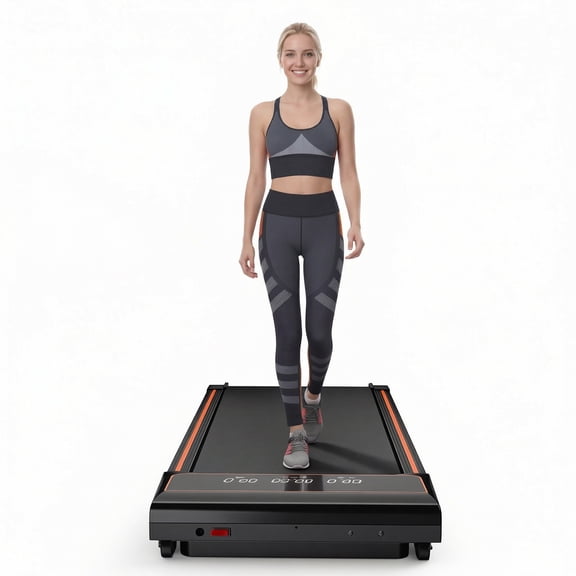 Alvantor Walking Pad Treadmill Portable Under Desk Quiet Adjustable Speed for Home Office,Black