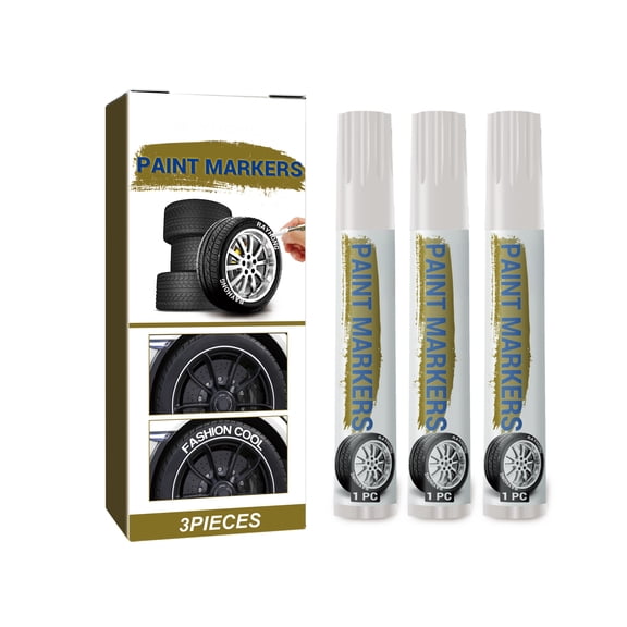 Alvantor Waterproof Quick-Drying Oil-Based Paint Markers for Cars, Metal, Rock, Wood, 3-Pack