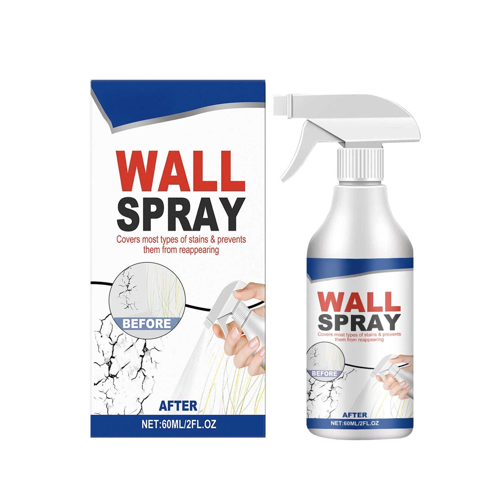 Alvantor White Paint Spary for Wall, Stains Cover and Scratch Repair, 2fl.oz