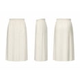 thumbnail image 1 of Alvantor Women's Embellished Midi Skirt, Gathered Pull-On Waist with Stretch Lining, Ivory, 1 of 8