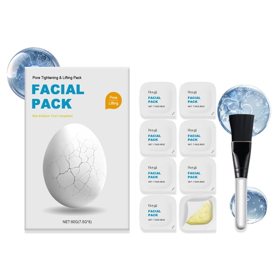 Alvantor Hydrating Firming Zombie Face Mask with Brush for Pores & Wrinkles, 8 Pack