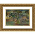 thumbnail image 1 of Alvar Cawén 14x11 Gold Ornate Wood Frame and Double Matted Museum Art Print Titled - Landscape from France (1917), 1 of 4