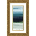 thumbnail image 1 of Alvarez, Cynthia 10x18 Gold Ornate Wood Framed with Double Matting Museum Art Print Titled - Trio Blues A, 1 of 4