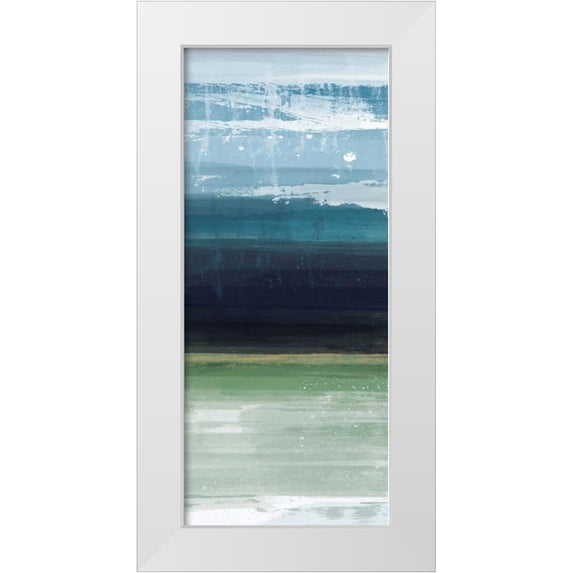 Alvarez, Cynthia 10x18 White Modern Wood Framed Museum Art Print Titled - Trio Blues C