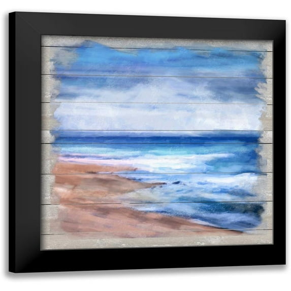 Alvarez, Cynthia 12x12 Black Modern Framed Museum Art Print Titled - Beach High Tide