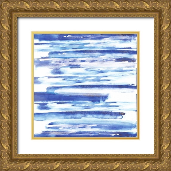Alvarez, Cynthia 12x12 Gold Ornate Wood Framed with Double Matting Museum Art Print Titled - Blue Haze 1