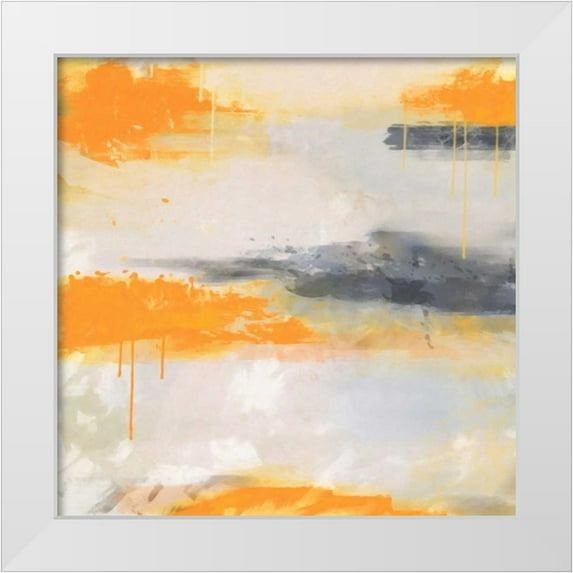 Alvarez, Cynthia 12x12 White Modern Wood Framed Museum Art Print Titled - Orange 4