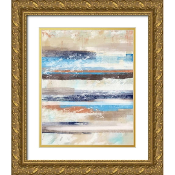 Alvarez, Cynthia 12x14 Gold Ornate Wood Framed with Double Matting Museum Art Print Titled - Lines A