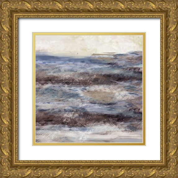 Alvarez, Cynthia 15x15 Gold Ornate Wood Framed with Double Matting Museum Art Print Titled - Currents 2