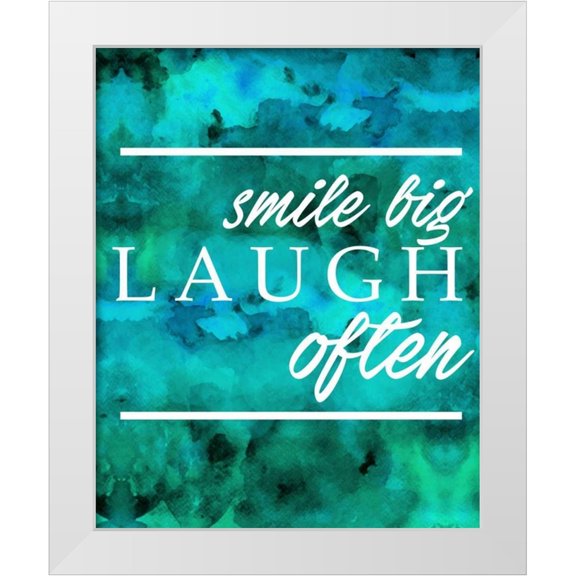 Alvarez, Cynthia 15x18 White Modern Wood Framed Museum Art Print Titled - Laugh Often