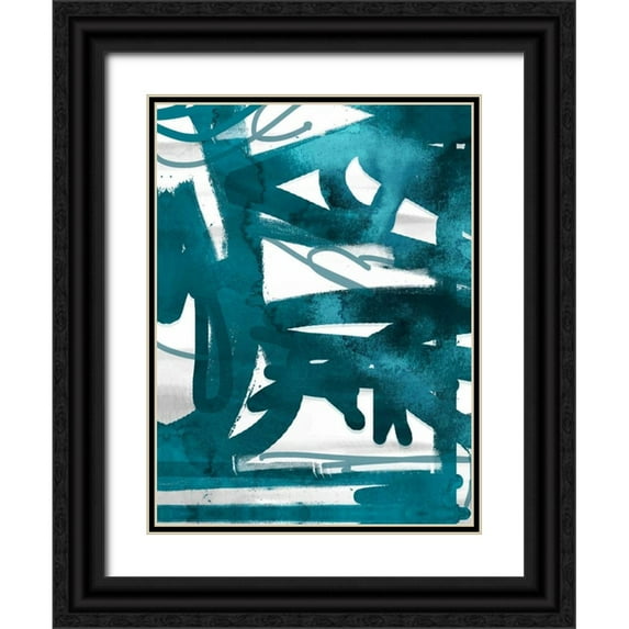 Alvarez, Cynthia 19x24 Black Ornate Wood Framed with Double Matting Museum Art Print Titled - Blue Cynthia 2