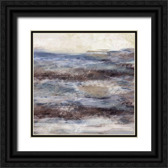 Alvarez, Cynthia 26x26 Black Ornate Wood Framed with Double Matting Museum Art Print Titled - Currents 2