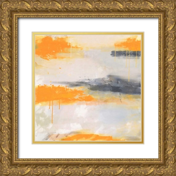 Alvarez, Cynthia 26x26 Gold Ornate Wood Framed with Double Matting Museum Art Print Titled - Orange 4