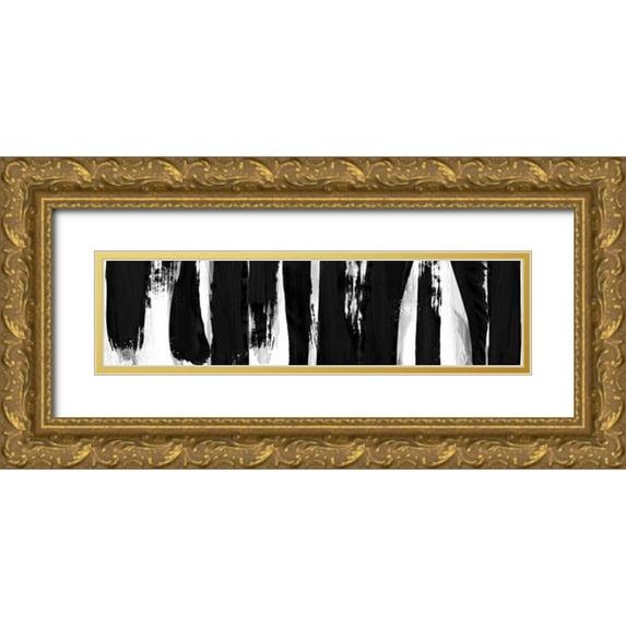 Alvarez, Cynthia 32x11 Gold Ornate Wood Framed with Double Matting Museum Art Print Titled - Over the Top2