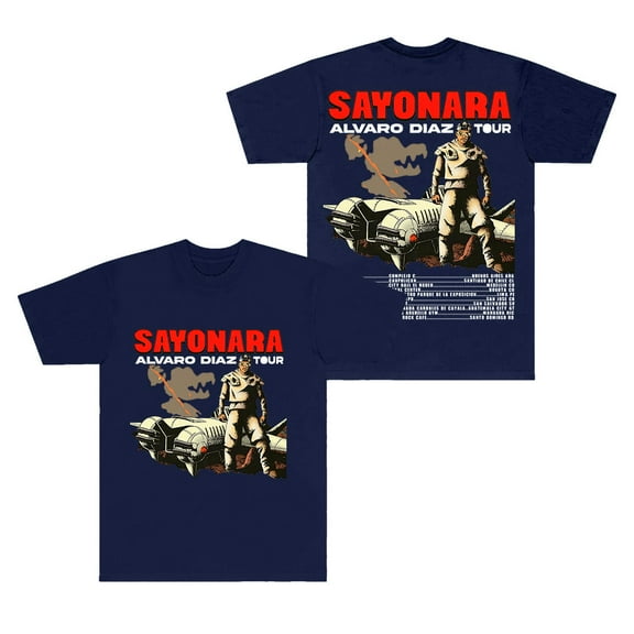 Alvaro Diaz 2025 Sayonara Tour Dates T-Shirts Summer Unisex Fashion Crewneck Short Sleeve Tee
