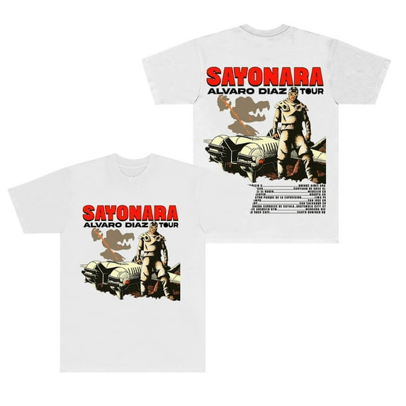 Alvaro Diaz 2025 Sayonara Tour Dates T-Shirts Summer Unisex Fashion Crewneck Short Sleeve Tee