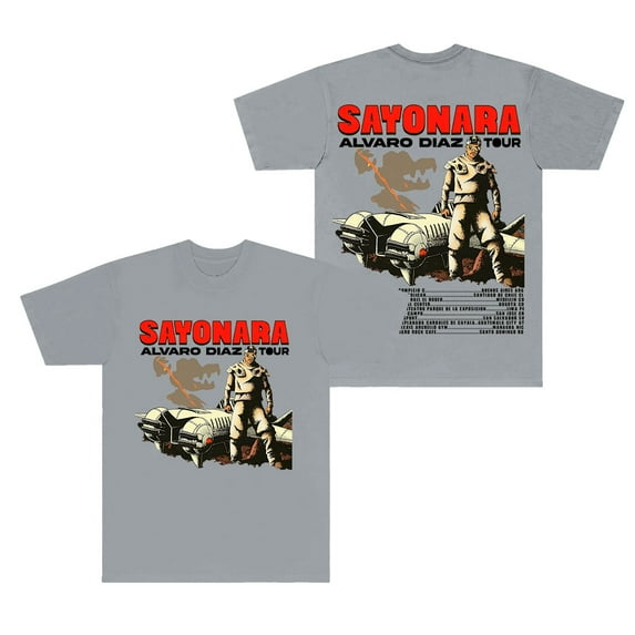 Alvaro Diaz 2025 Sayonara Tour Dates T-Shirts Summer Unisex Fashion Crewneck Short Sleeve Tee