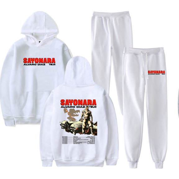 Alvaro Diaz Sayonara Tour Hoodie Pants Sets Merch Men/Women Sweatshirt Pants Two Piece Set Fashion Streetwear