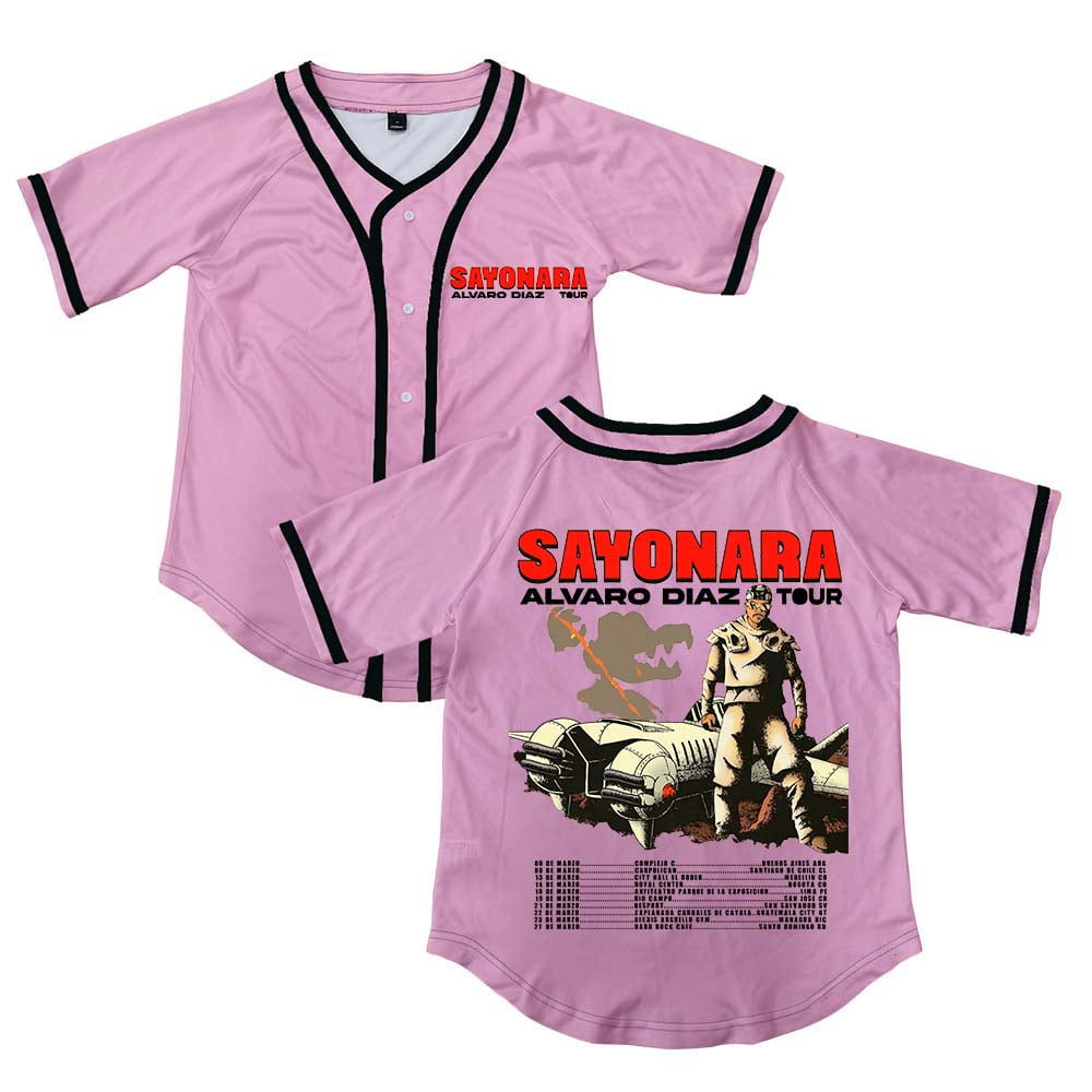 Alvaro Diaz Sayonara Tour Merch Button V-Neck Shirt Women Men Short ...
