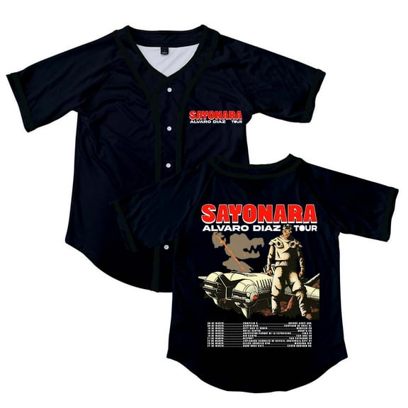 Alvaro Diaz Sayonara Tour Merch Button V-Neck Shirt Women Men Short Sleeve Streetwear Clothes