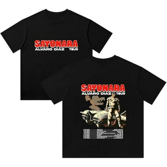 Alvaro Diaz Sayonara Tour T-Shirt Crewneck Cotton Tee Women Men Casual Short Sleeve Clothes