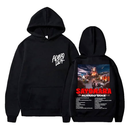 Alvaro Diaz Tracklist Hoodies 2025 Sayonara Tour Merch Unisex Long Sleeve Sweatshirts Pullovers