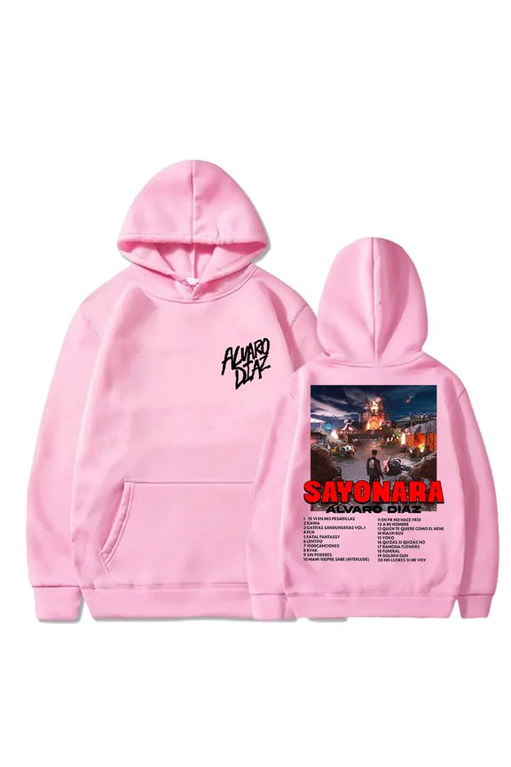 Alvaro Diaz Tracklist Hoodies 2025 Sayonara Tour Merch Unisex Long Sleeve Sweatshirts Pullovers