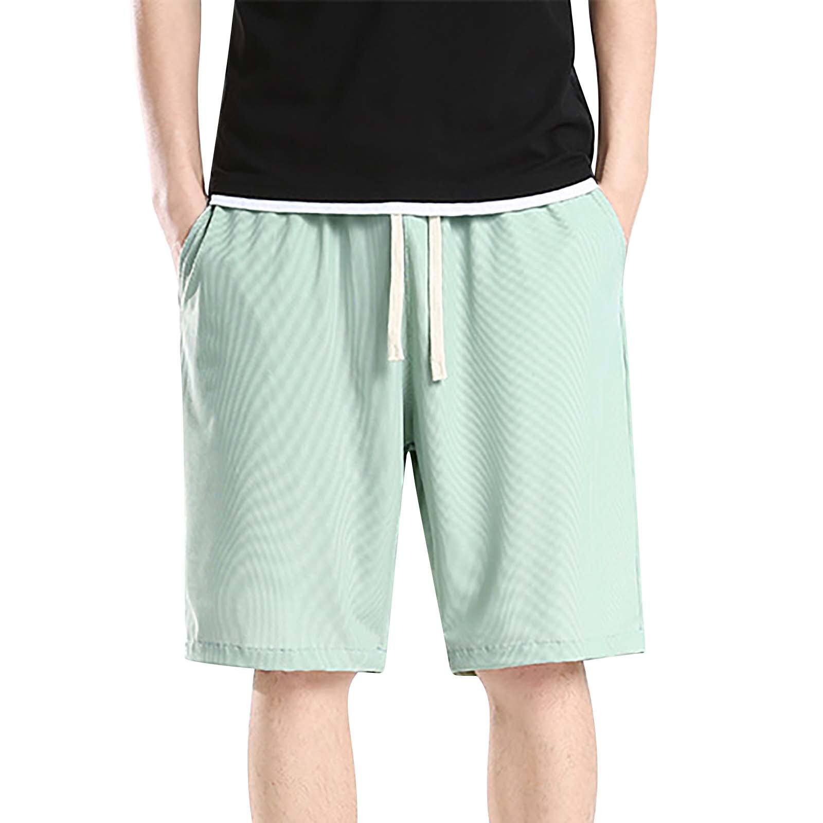 Alvava Mens Ice Silk Shorts Summer Shorts Loose Casual Short Pants Ice