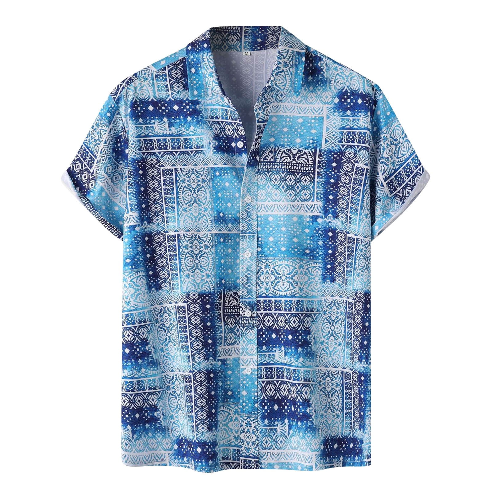 Alvava T Shirts For Men Men's Summer Shirt Short Sleeve Blouses for Men