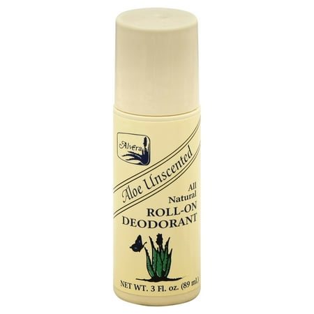 Alvera Aloe Vera Deodorant Unscented 3 oz (Pack Of 12)