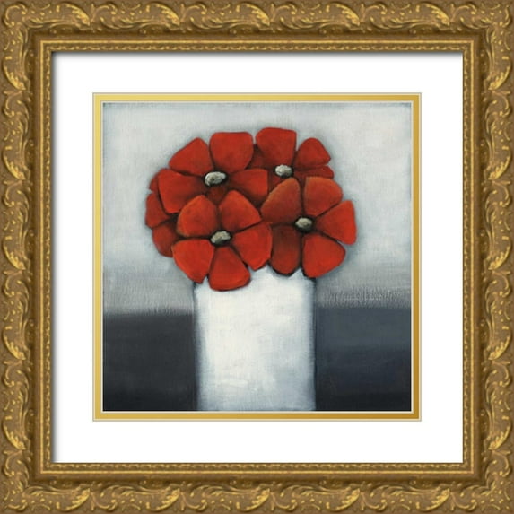 Alves, Helena 12x12 Gold Ornate Wood Framed with Double Matting Museum Art Print Titled - Loves Me
