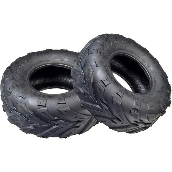 AlveyTech 145/70-6 Front Tires with V-Tread for the Coleman KT196/CK196-T Go-Kart All Terrain 2-Pack