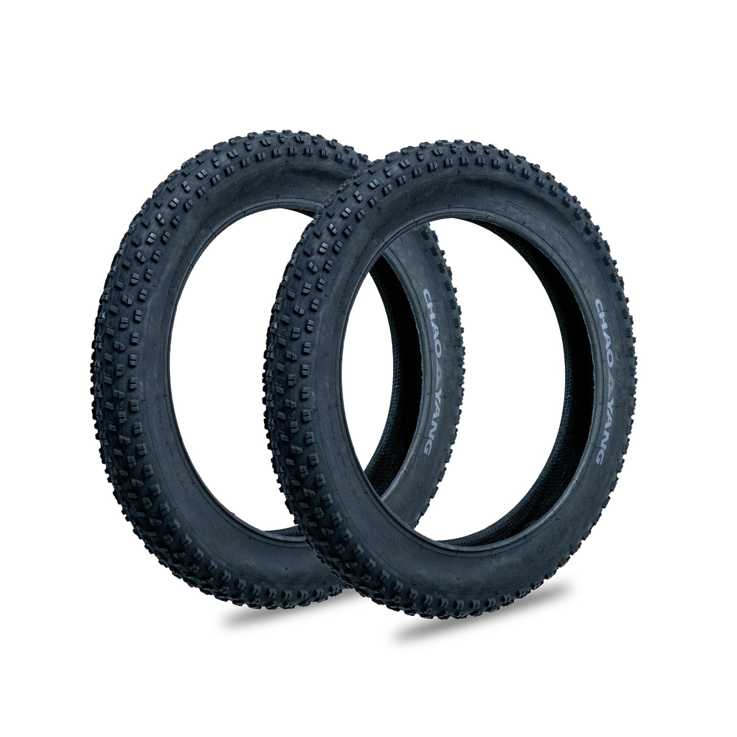 AlveyTech 20"x4" Knobby Fat Bike Tire (Chaoyang) Compatible with ANCHEER, HeyBike, Lectric eBikes & Electric Bikes (Set of 2)