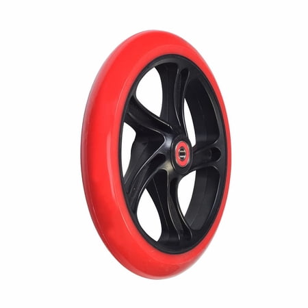 AlveyTech 200mm Red Wheel Black Hub for Razors A5/Carbon Lux, Stiga, Replacement Kick Scooters Parts