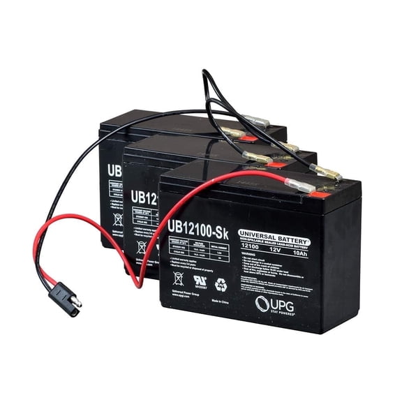 Premium 36 Volt SLA Battery Pack for Currie eZip, GT, IZIP, Mongoose, and Schwinn Scooters (10 Ah, With Harness)