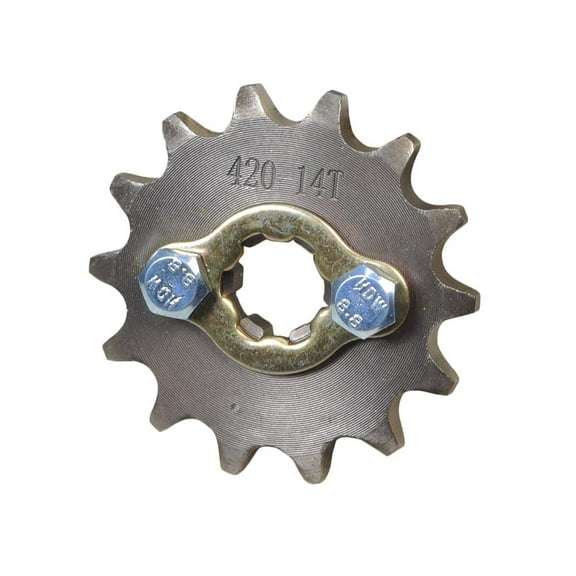AlveyTech #420 Chain 14 Tooth Front Sprocket for 50cc, 70cc, 90c, 110cc, & 125cc Pit Dirt Bikes & ATVs with 17 mm Shaft