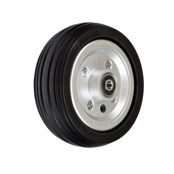 AlveyTech 6"x2" Rear Caster Wheel Assembly for Jazzy Select, Jazzy Select Elite, & Pride TSS 300 Power Chairs - Replacement Power Chair Wheels with Black Solid Tires and 638RS Bearings (WHLASMB2047)
