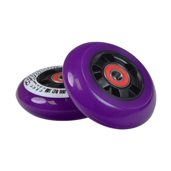 AlveyTech 76 mm Wheels for the Razor FlashRider 360 and RipRider 360 (Set of 2) - Durable Purple Wheel with Black Hub with ABEC Bearings, Replacement Drift Kart and Scooter Wheel Parts, DIY Install
