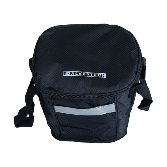 AlveyTech 9" Width Black 420D Ripstop Insulated Front Basket Bag for Mobility Scooter & Power Chairs