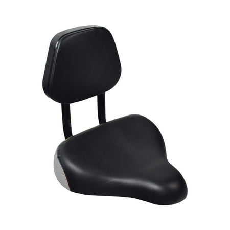 AlveyTech 9" x 11" Backrest Comfort Bike Saddle for Stationary Bicycle, Mountain Bikes, Cruisers