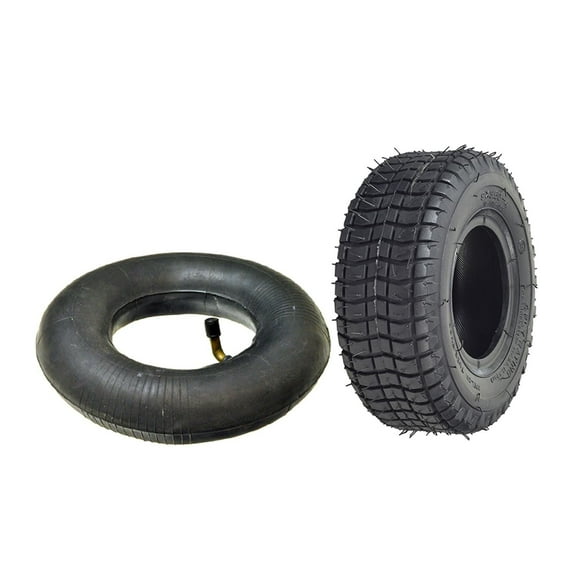 AlveyTech 9"x3-1/2" Scooter Inner Tube and Tire Kit (Single) - Durable Pneumatic Rubber Tires, Replacement Electric Parts, Gas, Mobility 2-Wheel Folding Scooters, Mini Bikes, Pocket Power Pit E-Bike