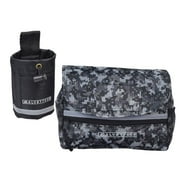 AlveyTech Cup Holder & Saddle Bag Combination for Mobility Scooters, Power Chairs, & Wheelchairs (Black / Digital Gray Camo)