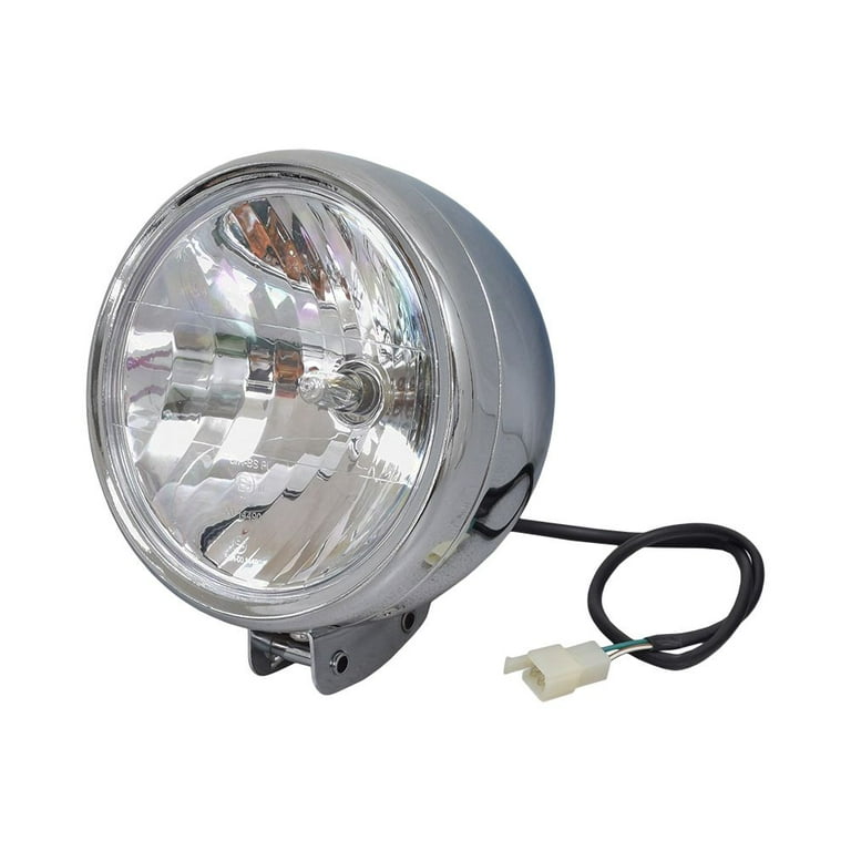 Alveytech Front Headlight, 30W Bulb, Chrome, Waterproof, Fits