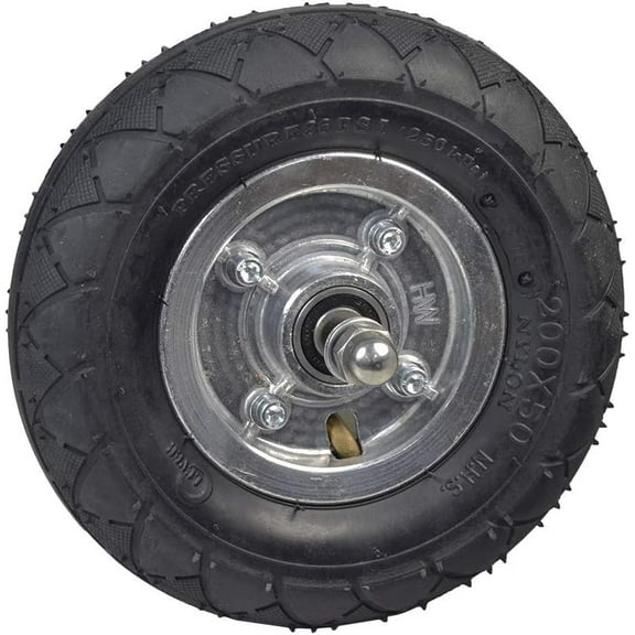 AlveyTech Front Wheel Assembly for the Razor E100, E100 Glow, E200 Series, E-Punk, eSpark and the Dynacraft Hello Kitty SU Electric Scooter