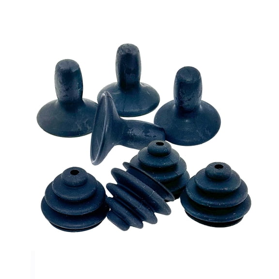 AlveyTech Joystick Knob & Rubber Boot for PG Drives Joystick Controllers VSI, VR2, GC, Remote Plus, & Q-Logic - Electric Mobility Power Chairs & Wheelchair Control, Universal Parts (4 Knobs & 4 Boots)